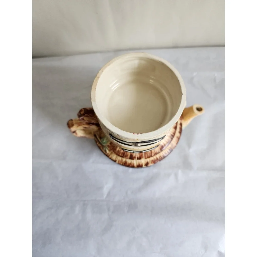 Vintage Ceramic Tea for One Set Stackable Cottage Lighthouse Teapot Creamer Lid